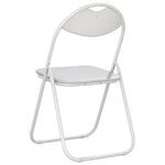 Sammenleggbart Stol 2 Pcs Hvit 48 X 43,5 X 81 Cm Kunstlær