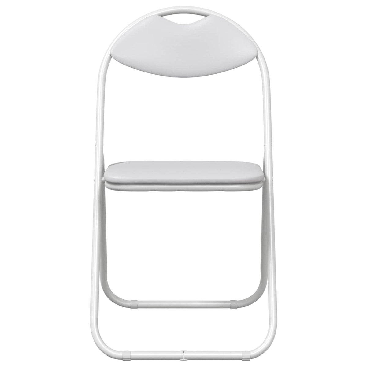 Sammenleggbart Stol 2 Pcs Hvit 48 X 43,5 X 81 Cm Kunstlær