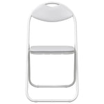 Sammenleggbart Stol 2 Pcs Hvit 48 X 43,5 X 81 Cm Kunstlær