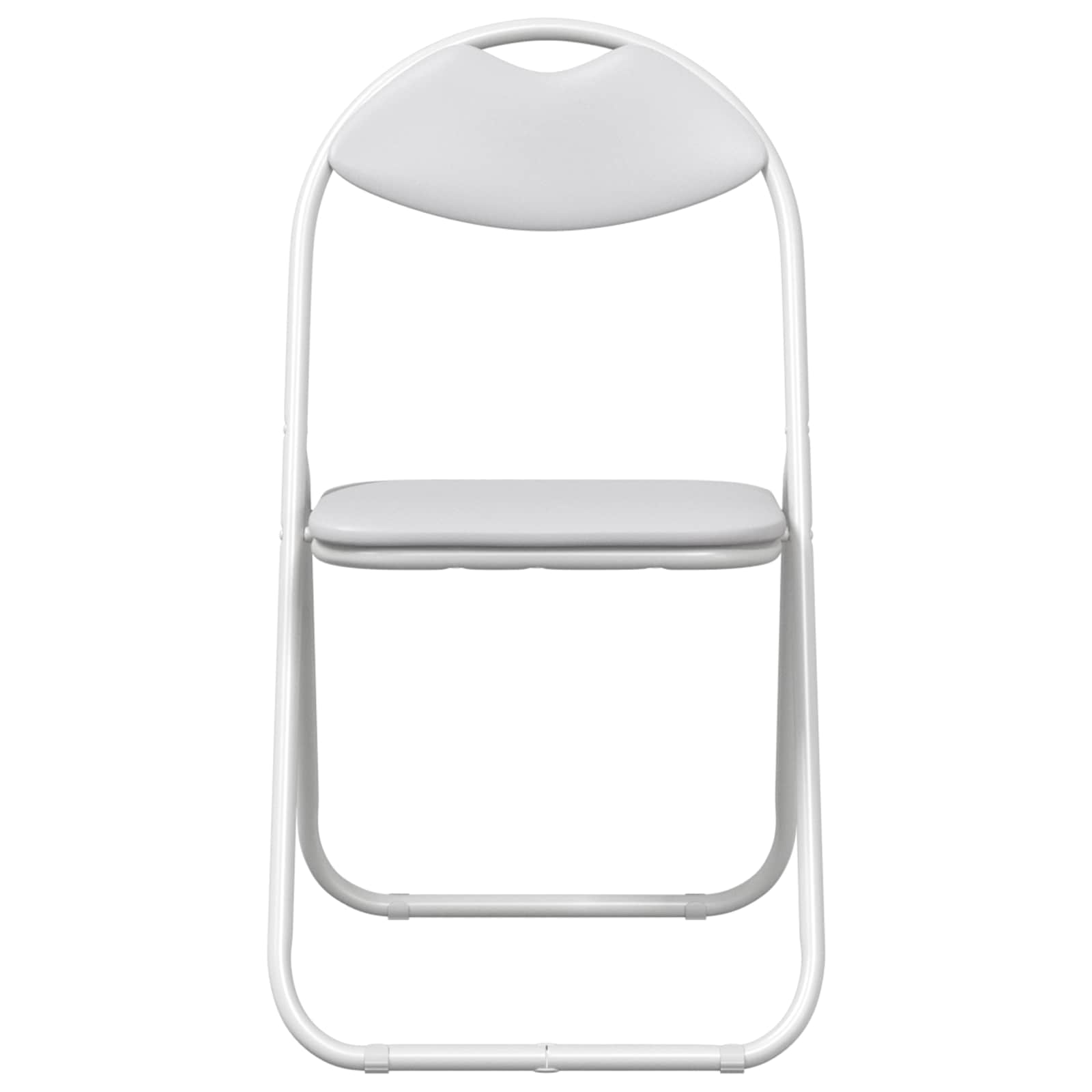 Sammenleggbart Stol 2 Pcs Hvit 48 X 43,5 X 81 Cm Kunstlær
