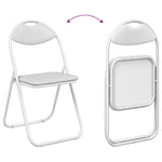 Sammenleggbart Stol 2 Pcs Hvit 48 X 43,5 X 81 Cm Kunstlær