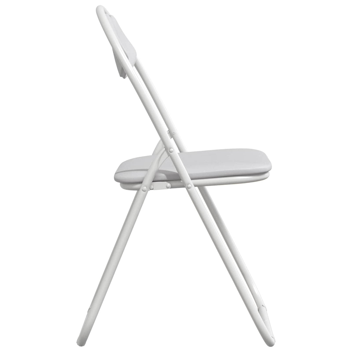 Sammenleggbart Stol 2 Pcs Hvit 48 X 43,5 X 81 Cm Kunstlær
