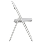 Sammenleggbart Stol 2 Pcs Hvit 48 X 43,5 X 81 Cm Kunstlær