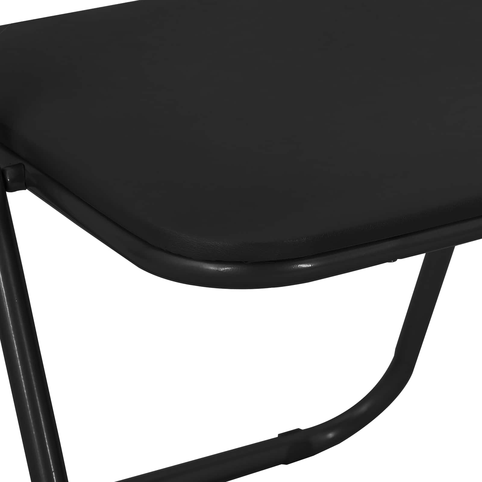 Sammenleggbart Stol 2 Pcs Svart 48 X 43,5 X 81 Cm Kunstlær