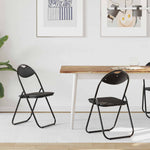 Sammenleggbart Stol 2 Pcs Svart 48 X 43,5 X 81 Cm Kunstlær