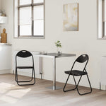 Sammenleggbart Stol 2 Pcs Svart 48 X 43,5 X 81 Cm Kunstlær