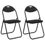Sammenleggbart Stol 2 Pcs Svart 48 X 43,5 X 81 Cm Kunstlær