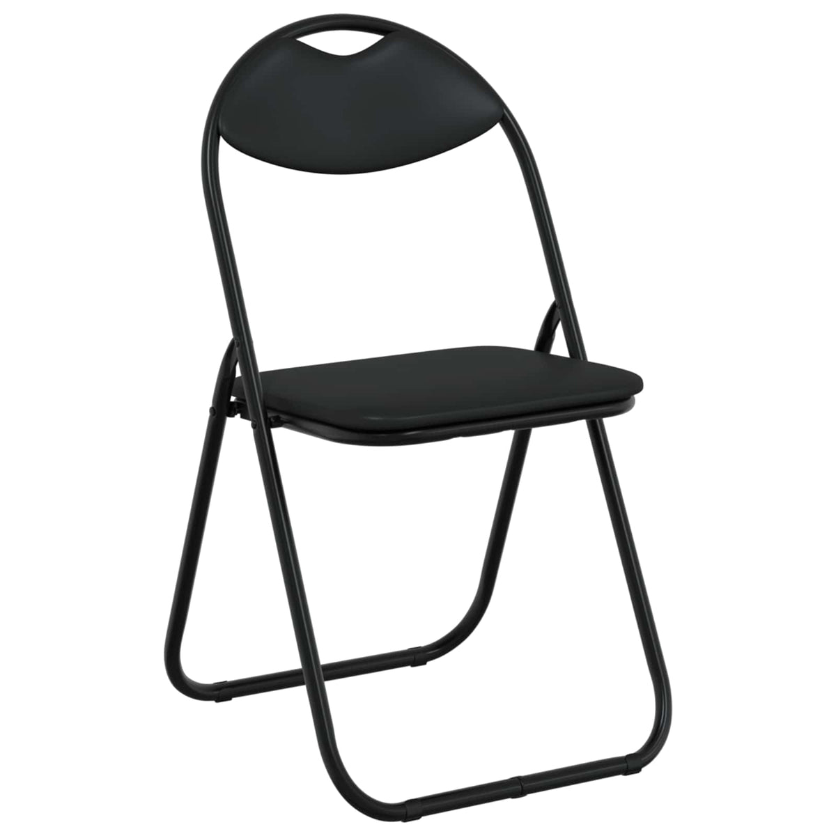 Sammenleggbart Stol 2 Pcs Svart 48 X 43,5 X 81 Cm Kunstlær
