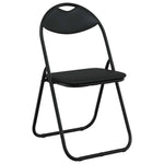 Sammenleggbart Stol 2 Pcs Svart 48 X 43,5 X 81 Cm Kunstlær