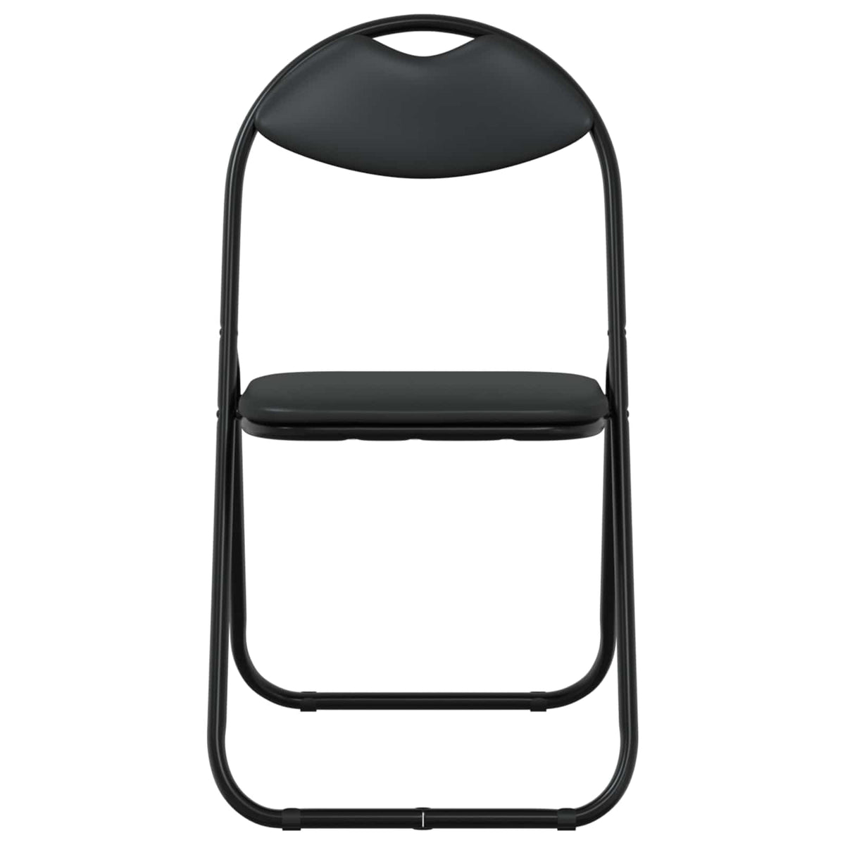 Sammenleggbart Stol 2 Pcs Svart 48 X 43,5 X 81 Cm Kunstlær