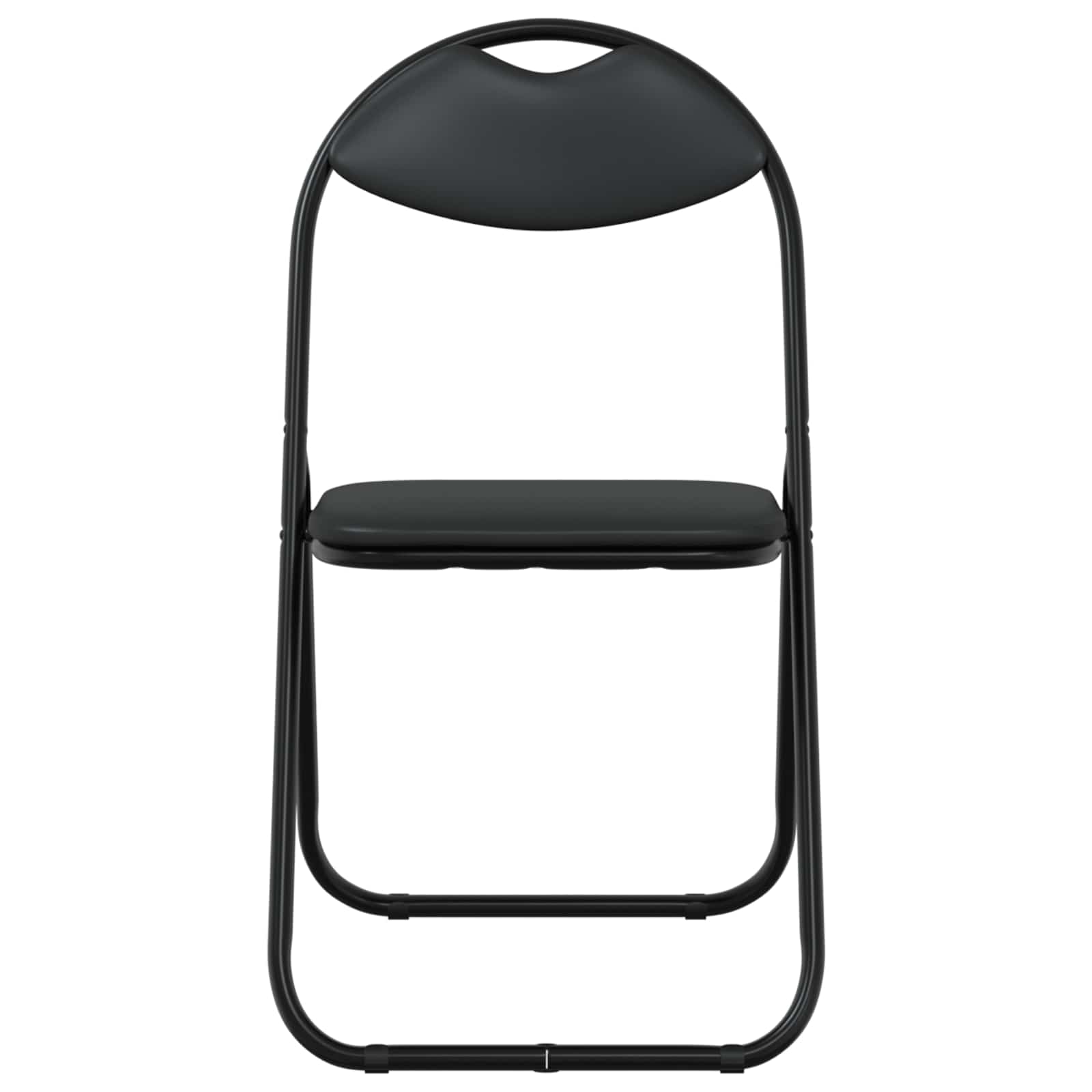 Sammenleggbart Stol 2 Pcs Svart 48 X 43,5 X 81 Cm Kunstlær