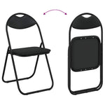 Sammenleggbart Stol 2 Pcs Svart 48 X 43,5 X 81 Cm Kunstlær