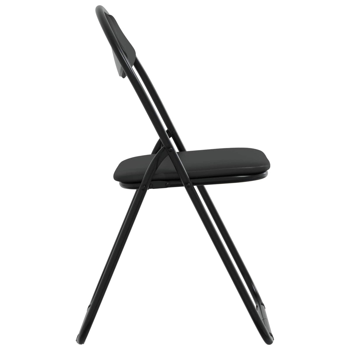 Sammenleggbart Stol 2 Pcs Svart 48 X 43,5 X 81 Cm Kunstlær