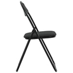 Sammenleggbart Stol 2 Pcs Svart 48 X 43,5 X 81 Cm Kunstlær