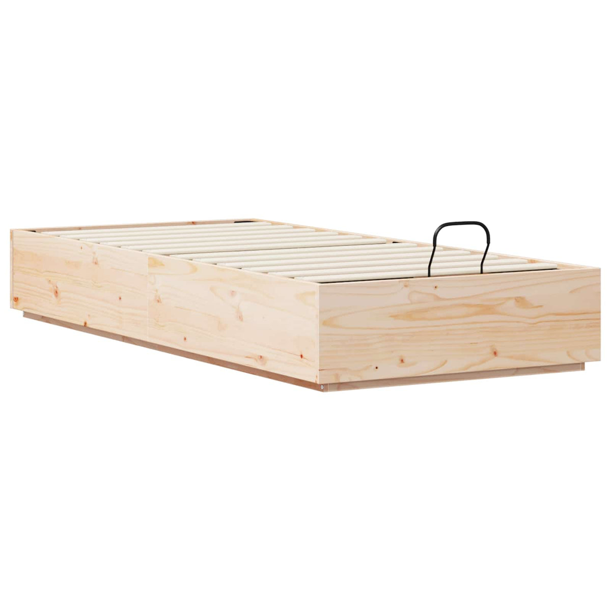 Ottoman Sengeramme Med Lagring Naturlig 80 X 200 Cm Massiv Furu
