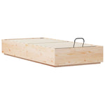 Ottoman Sengeramme Med Lagring Naturlig 80 X 200 Cm Massiv Furu
