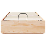 Ottoman Sengeramme Med Lagring Naturlig 80 X 200 Cm Massiv Furu
