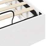 Ottoman Sengeramme Med Lagring Hvit 80 X 200 Cm Massiv Furu