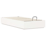 Ottoman Sengeramme Med Lagring Hvit 80 X 200 Cm Massiv Furu