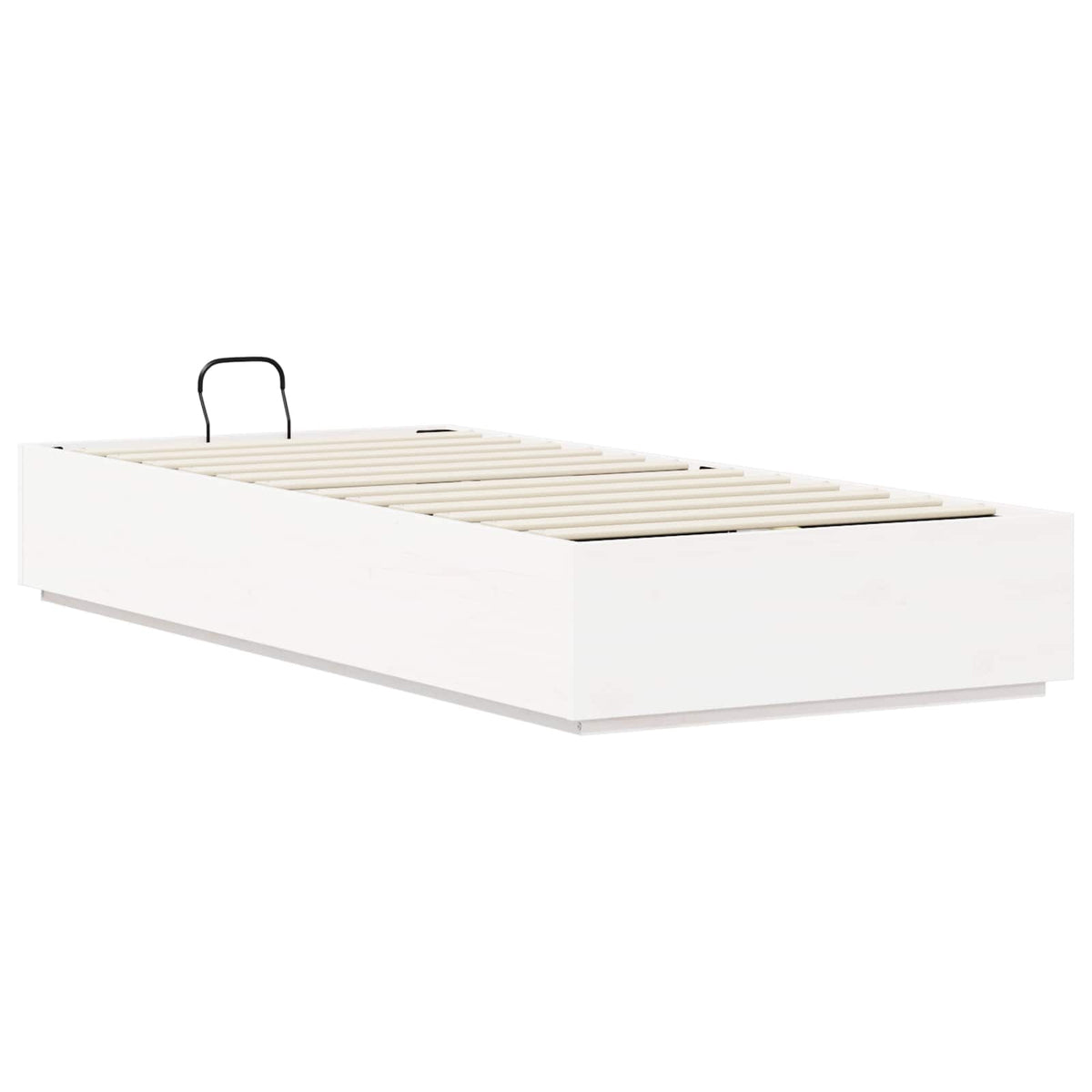 Ottoman Sengeramme Med Lagring Hvit 80 X 200 Cm Massiv Furu