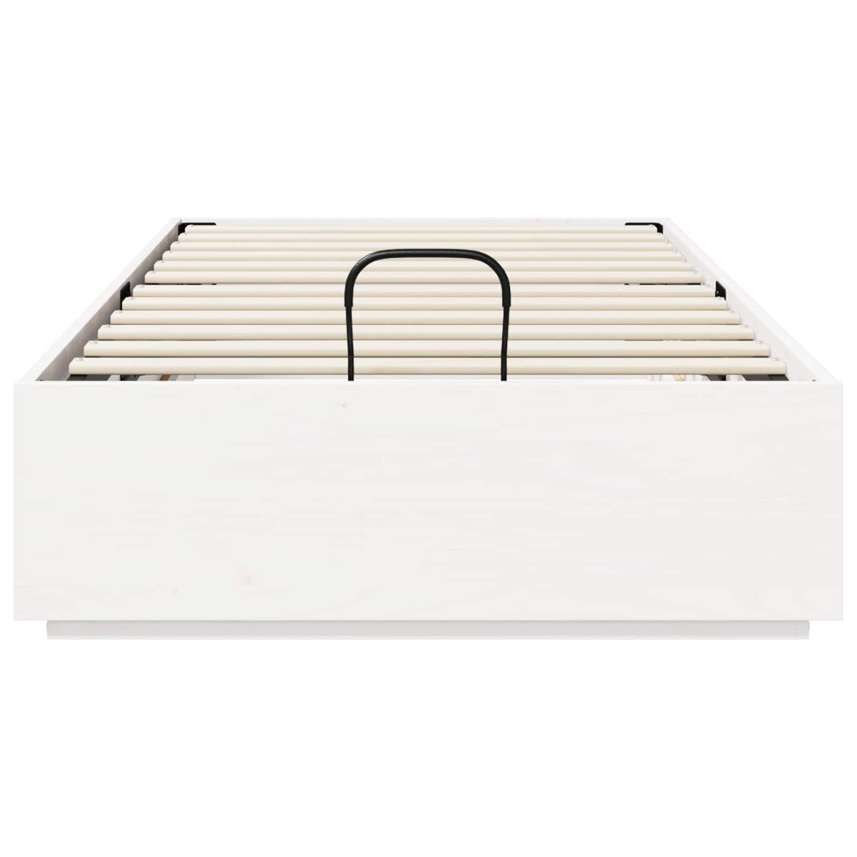 Ottoman Sengeramme Med Lagring Hvit 80 X 200 Cm Massiv Furu