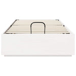 Ottoman Sengeramme Med Lagring Hvit 80 X 200 Cm Massiv Furu