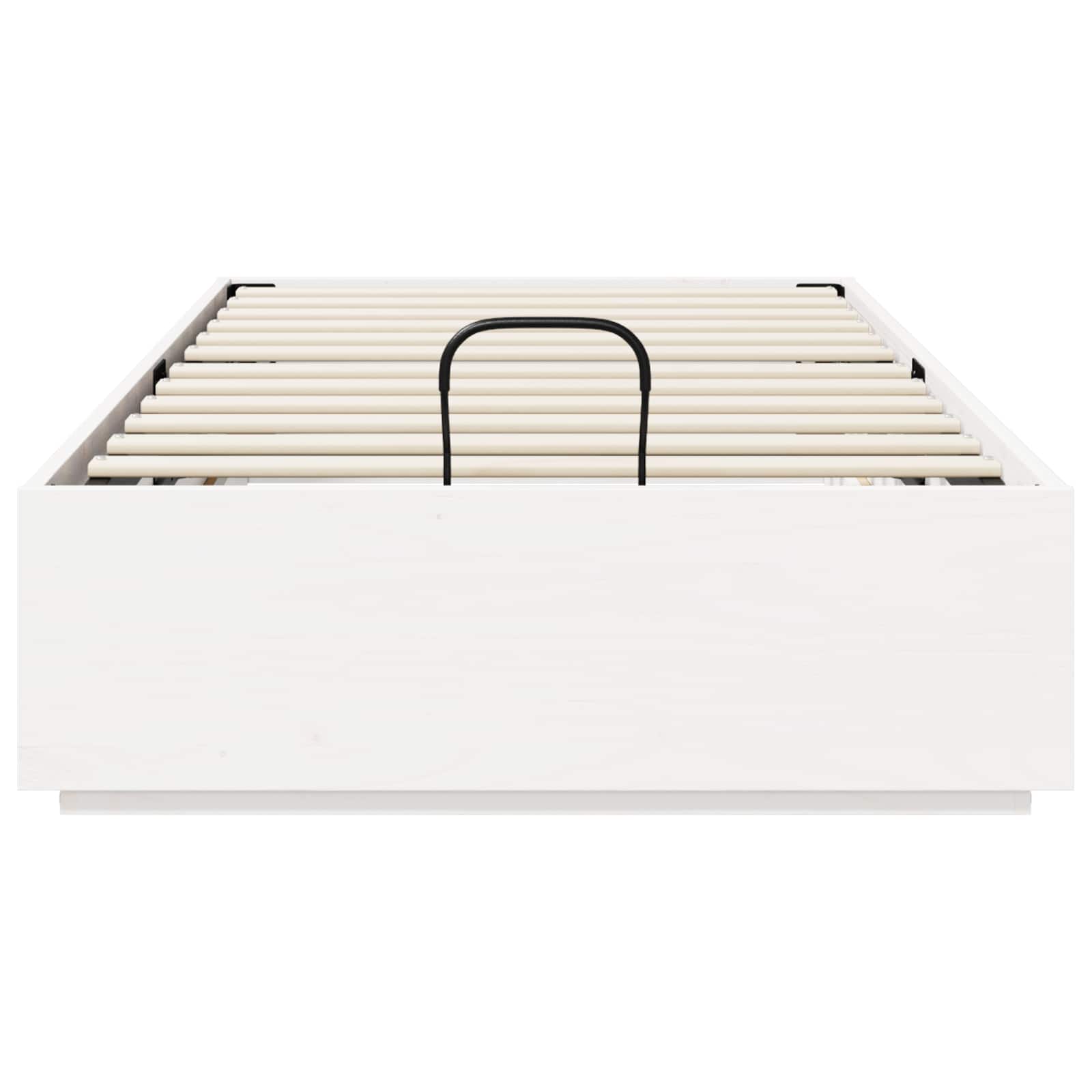 Ottoman Sengeramme Med Lagring Hvit 80 X 200 Cm Massiv Furu