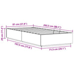 Ottoman Sengeramme Med Lagring Hvit 80 X 200 Cm Massiv Furu