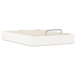 Ottoman Sengeramme Med Lagring Hvit 140 X 200 Cm Massiv Furu