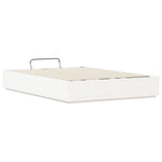 Ottoman Sengeramme Med Lagring Hvit 140 X 200 Cm Massiv Furu