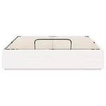 Ottoman Sengeramme Med Lagring Hvit 140 X 200 Cm Massiv Furu