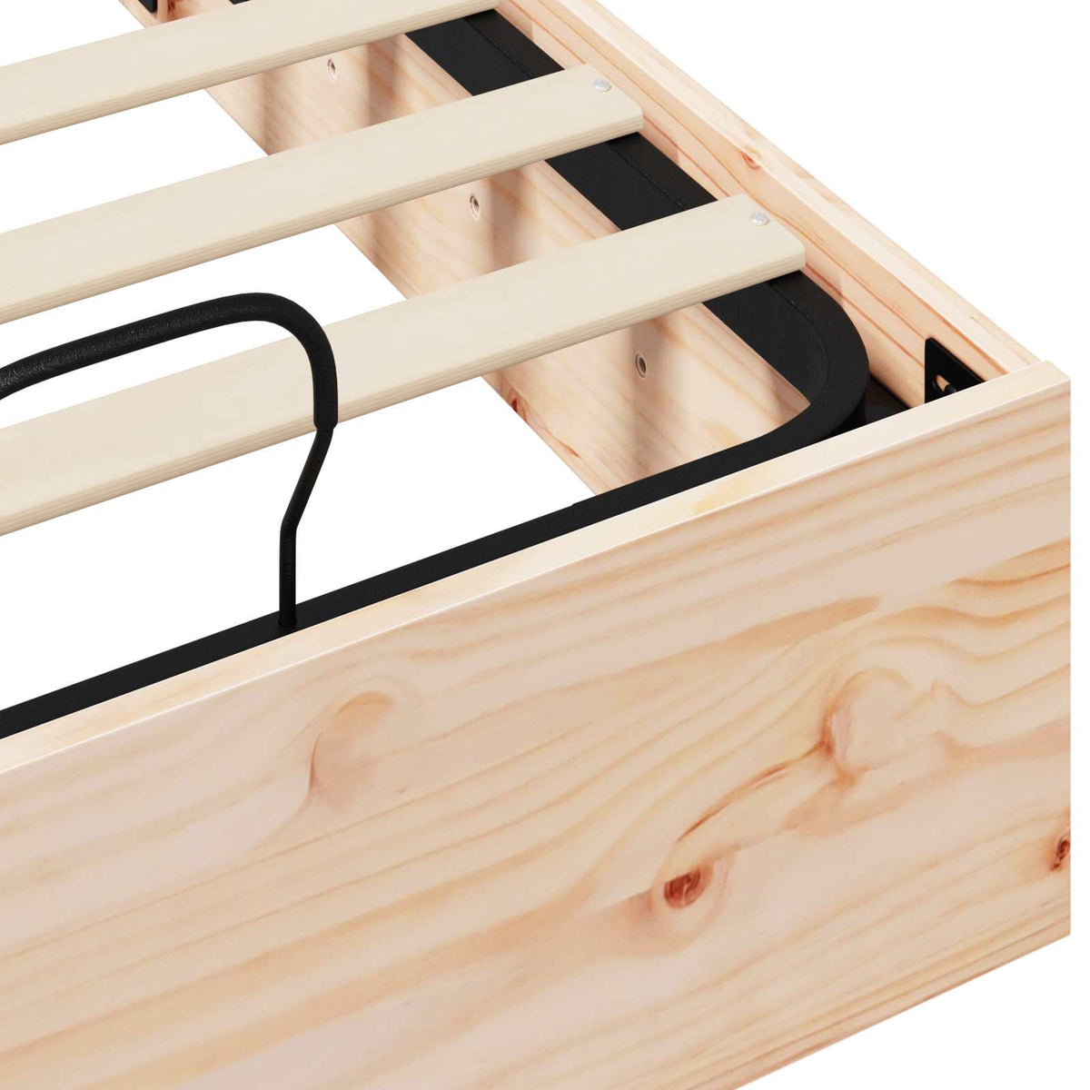 Ottoman Seng Ramme Med Oppbevaring 2 Pcs Naturlig 70 X 190 Cm