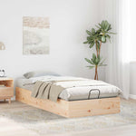 Ottoman Seng Ramme Med Oppbevaring 2 Pcs Naturlig 70 X 190 Cm