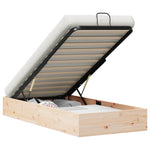 Ottoman Seng Ramme Med Oppbevaring 2 Pcs Naturlig 70 X 190 Cm