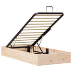Ottoman Seng Ramme Med Oppbevaring 2 Pcs Naturlig 70 X 190 Cm
