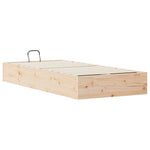 Ottoman Seng Ramme Med Oppbevaring 2 Pcs Naturlig 70 X 190 Cm