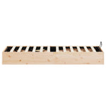Ottoman Seng Ramme Med Oppbevaring 2 Pcs Naturlig 70 X 190 Cm
