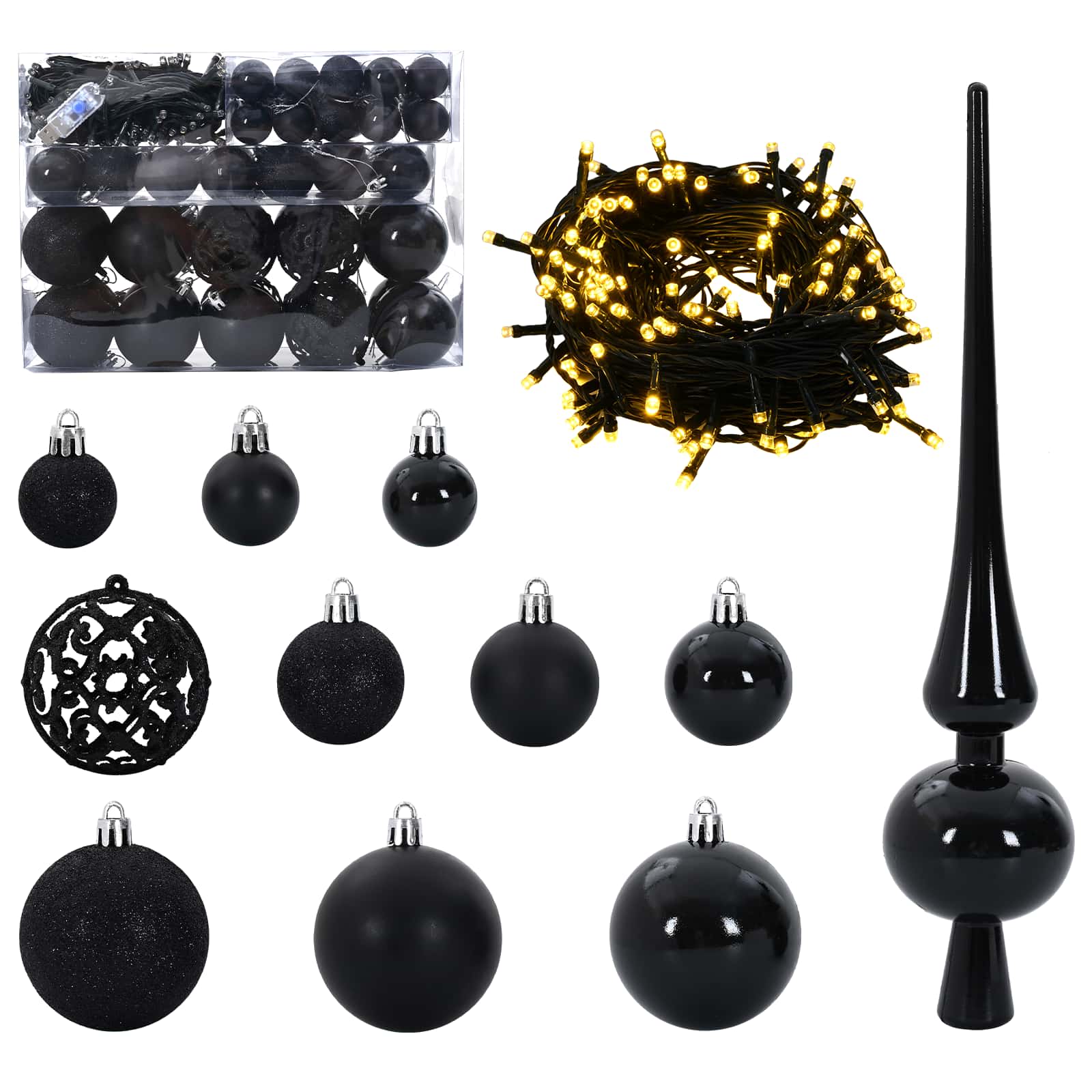 Kunstig Sammensatt Juletre Med 150 Led Hvit 120 Cm Pvc Og Stål