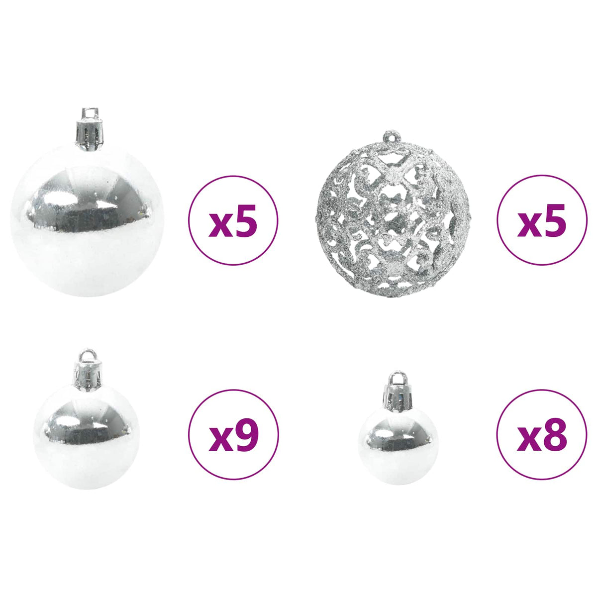 Kunstig Sammensatt Juletre Med 150 Led Hvit 120 Cm Pvc Og Stål