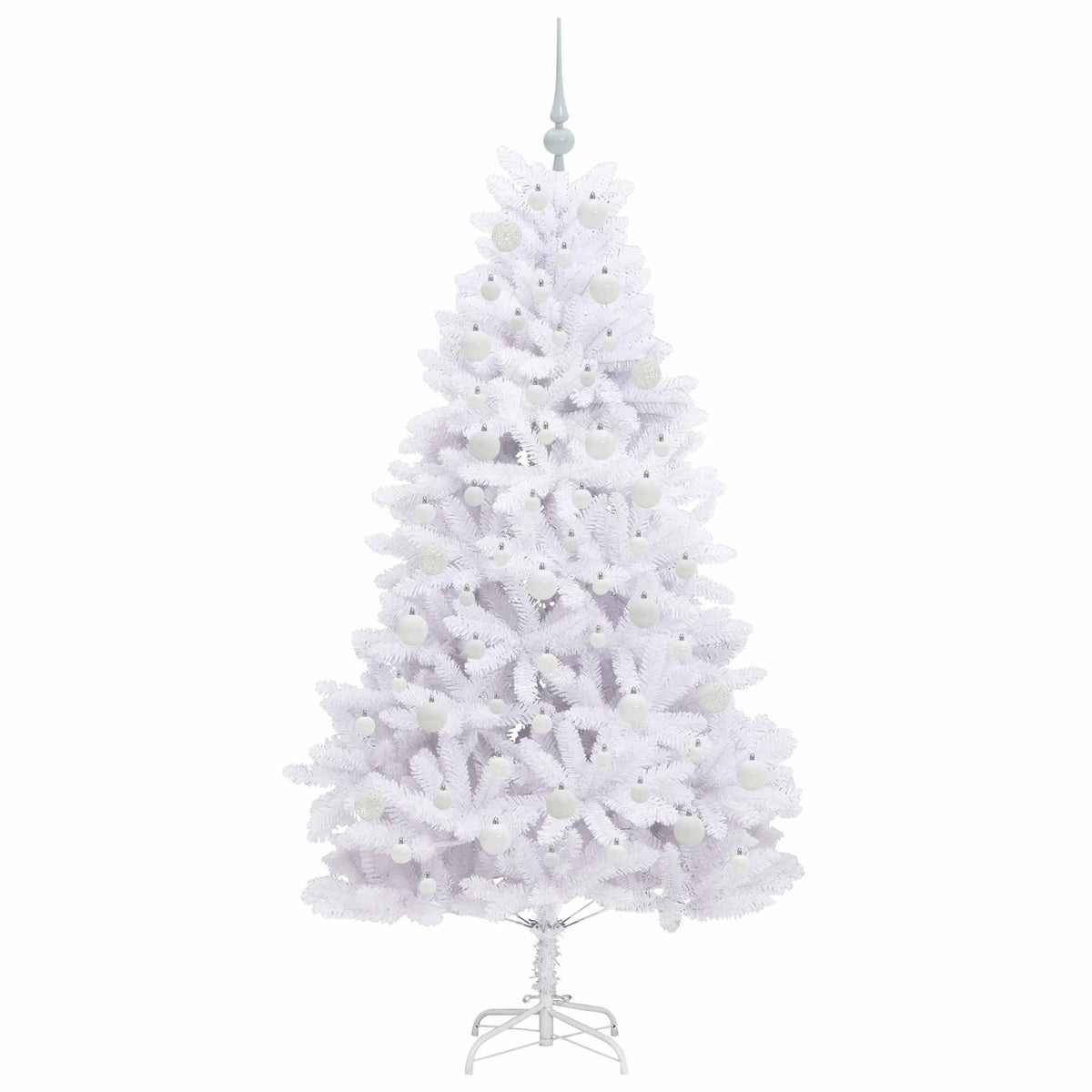 Kunstig Sammensatt Juletre Med 300 Led Hvit 180 Cm Pvc Og Stål