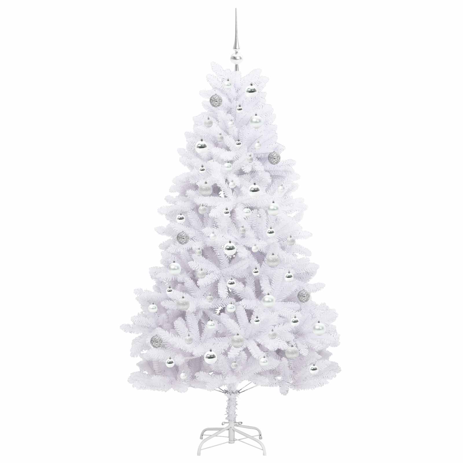 Kunstig Sammensatt Juletre Med 300 Led Hvit 180 Cm Pvc Og Stål