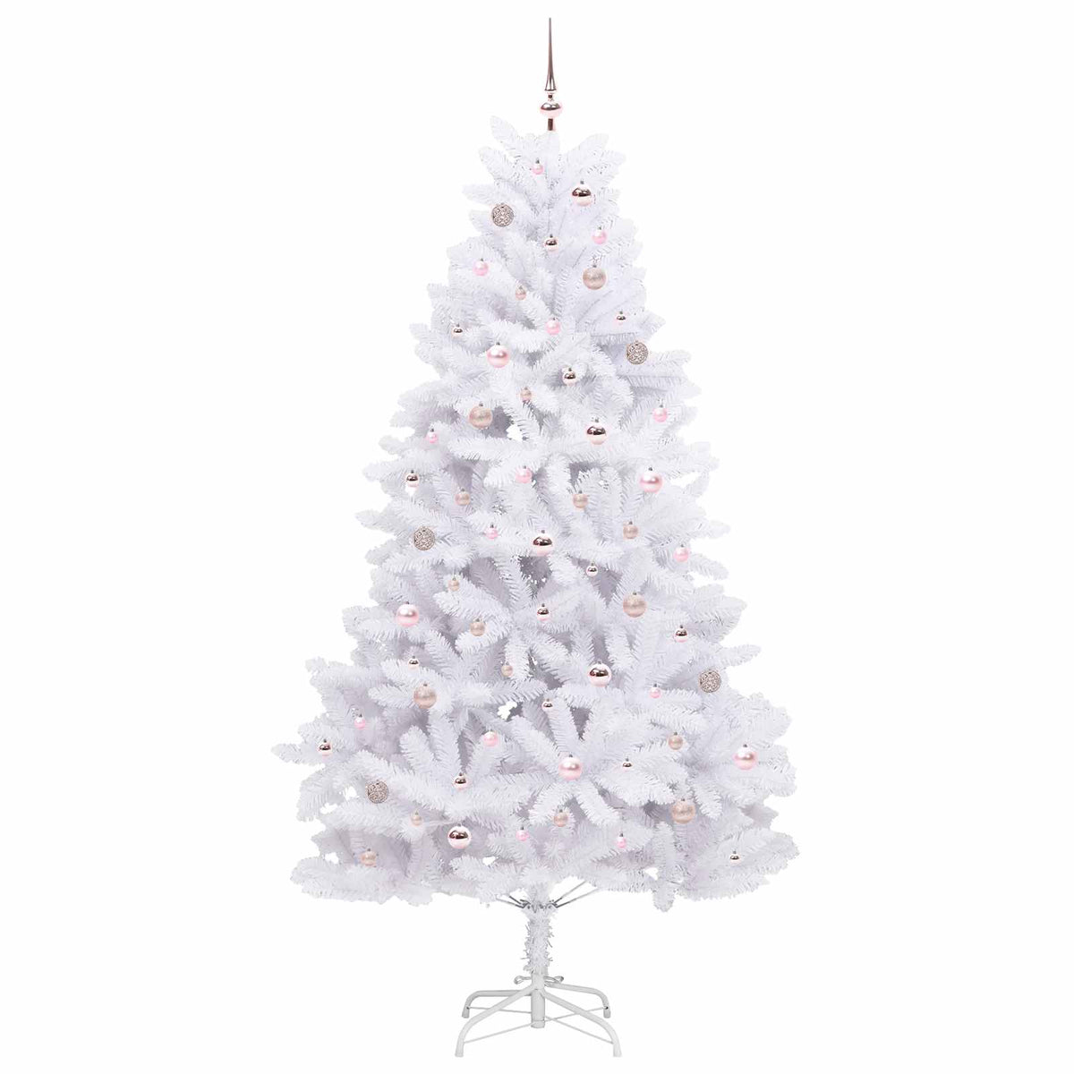 Kunstig Sammensatt Juletre Med 300 Led Hvit 240 Cm Pvc Og Stål