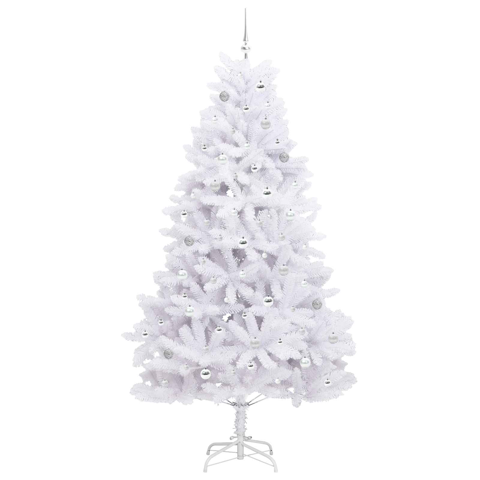 Kunstig Sammensatt Juletre Med 300 Led Hvit 240 Cm Pvc Og Stål
