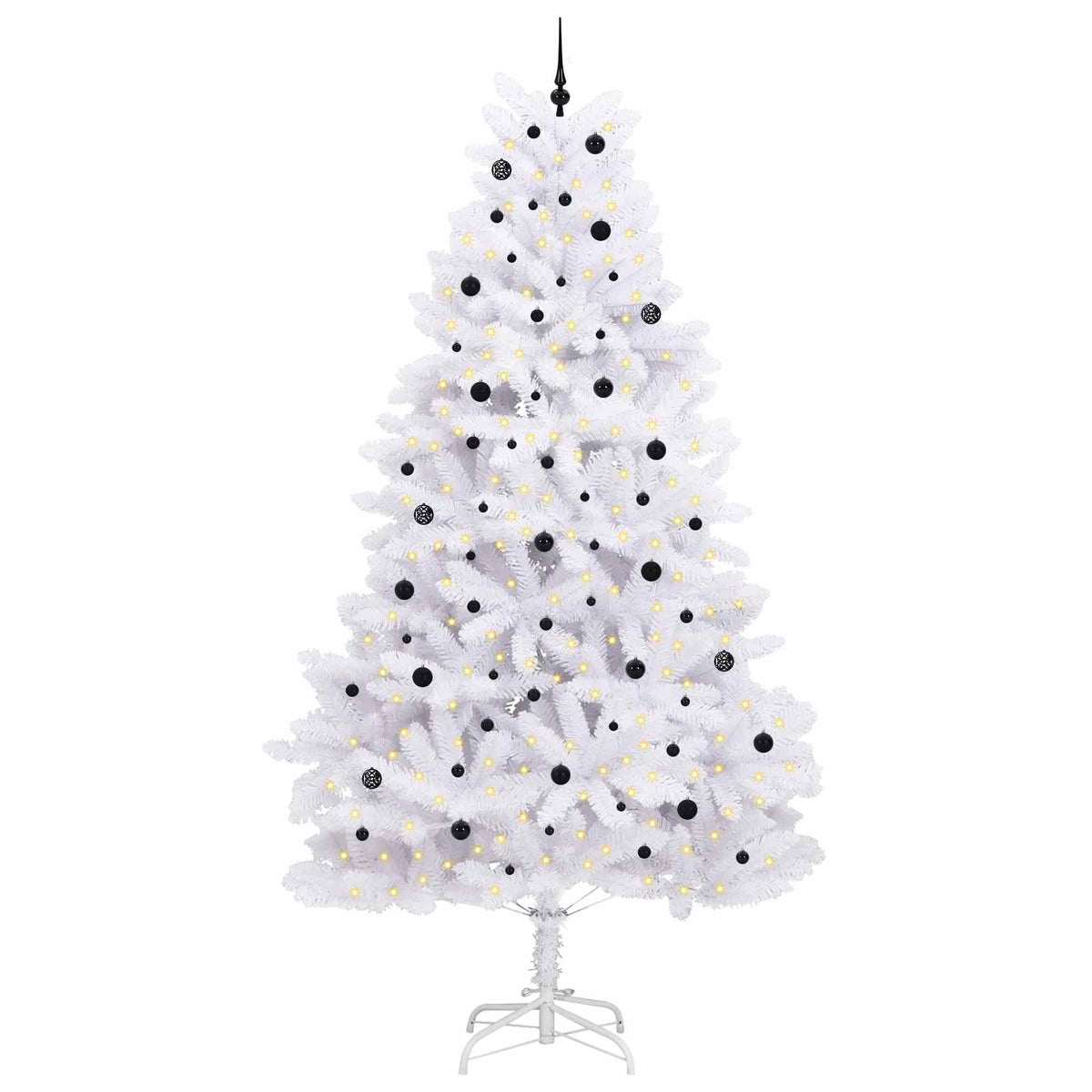 Kunstig Sammensatt Juletre Med 300 Led Hvit 300 Cm Pvc Og Stål