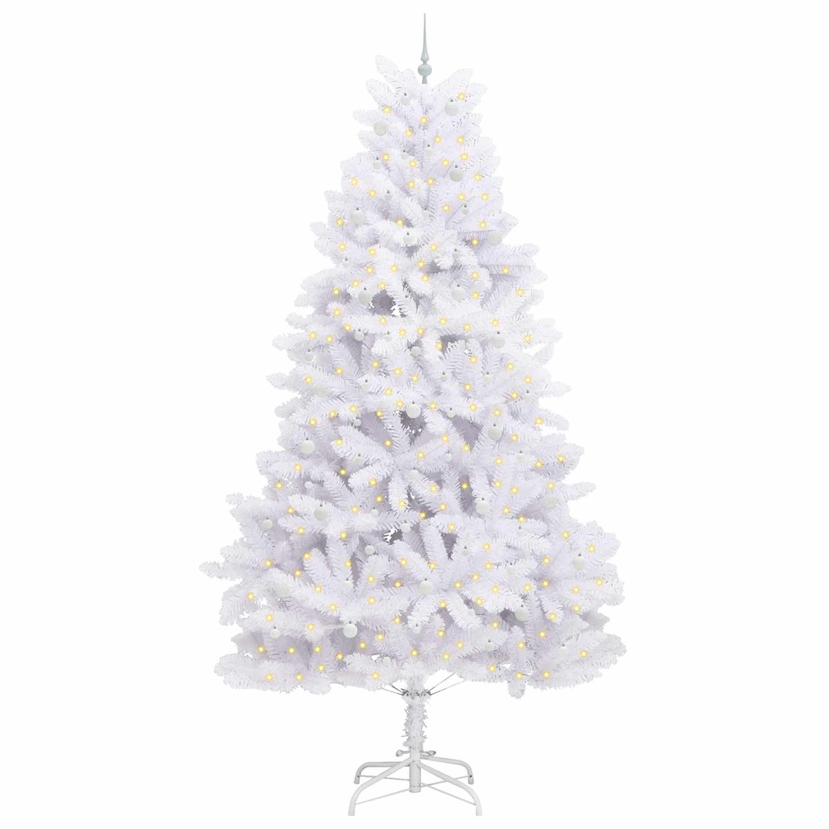 Kunstig Sammensatt Juletre Med 300 Led Hvit 300 Cm Pvc Og Stål