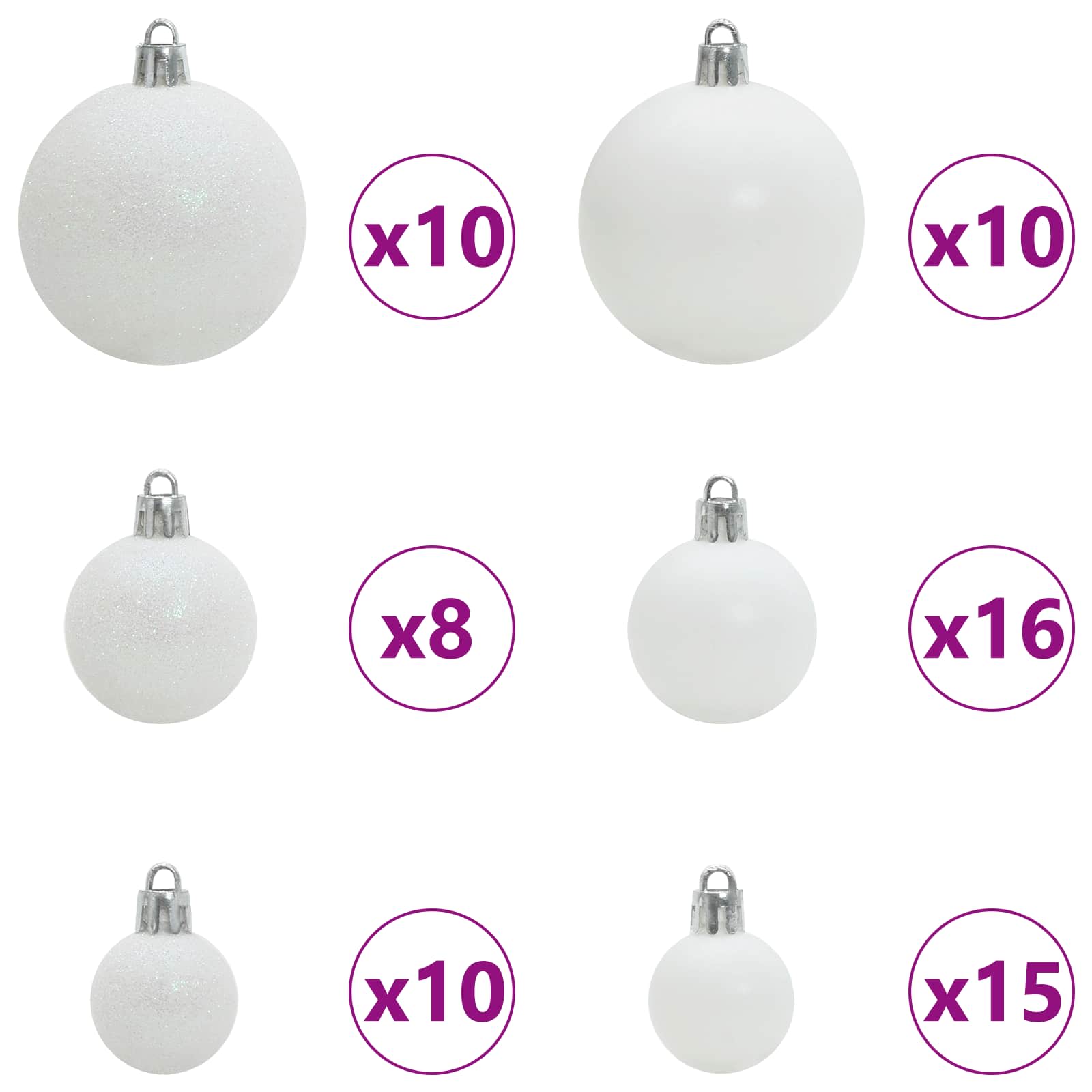 Kunstig Sammensatt Juletre Med 300 Led Hvit 300 Cm Pvc Og Stål