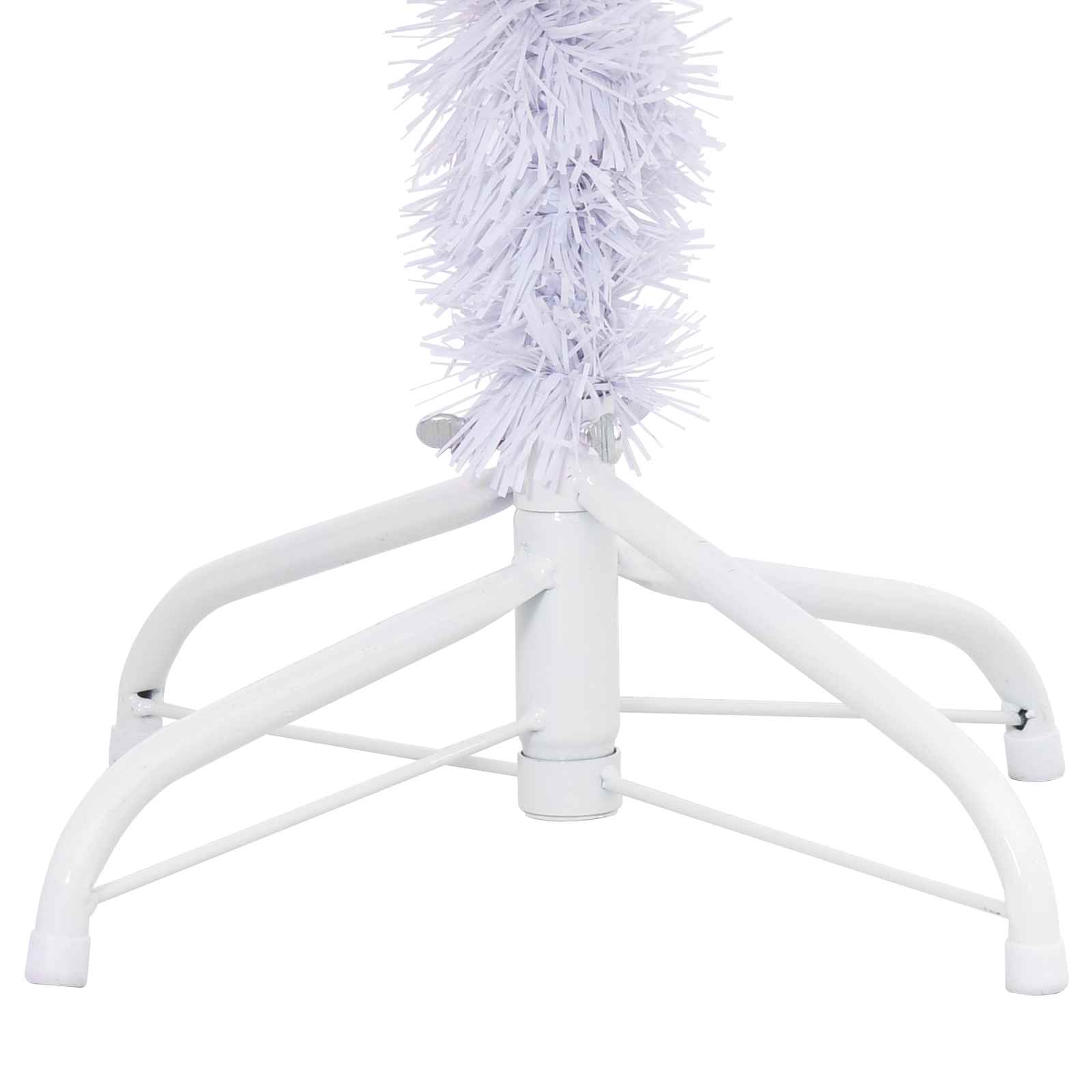 Kunstig Juletre Med 150 Led Med Stativ Hvit 120 Cm Pvc Og Stål