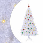 Kunstig Juletre Med 150 Led Med Stativ Hvit 150 Cm Pvc Og Stål
