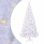 Kunstig Juletre Med 300 Led Med Stativ Hvit 240 Cm Pvc Og Stål