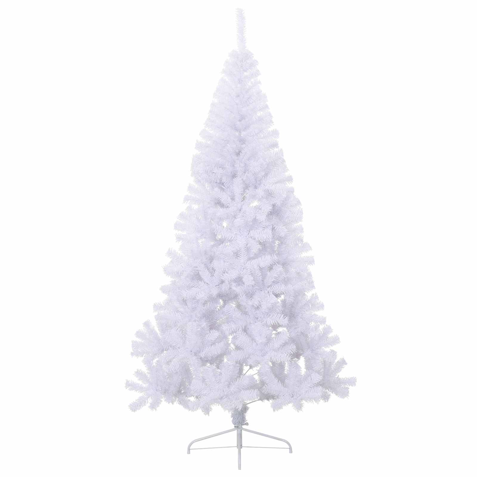Kunstig Juletre Med 300 Led Med Stativ Hvit 180 Cm Pvc Og Stål